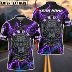 BlueJose Darts Pitbull Dartboard Lightning Storm Skull Chain Multicolor Options Personalized Name Shirt (4 Colors)