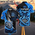 BlueJose Darts Cobra Lightning Dartboard Electric Design Personalized Name, Team Name Unisex Shirt (4 Colors)