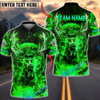 BlueJose Darts Deer Fiery Lightning Personalized Name, Team Name Unisex Shirt (4 Colors)