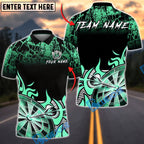 BlueJose Darts Tribal Flame Dartboard Impact Multicolor Options Personalized Name Shirt (4 Colors)