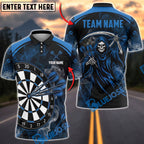 BlueJose Darts Grim Reaper Triple Bulleyes Personalized Name, Team Name Unisex Shirt (4 Colors)