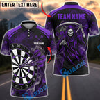 BlueJose Darts Grim Reaper Triple Bulleyes Personalized Name, Team Name Unisex Shirt (4 Colors)