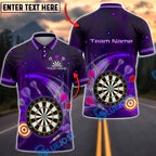 BlueJose Darts Neon Galaxy Dartboard Personalized Name, Team Name Unisex Shirt (4 Colors)