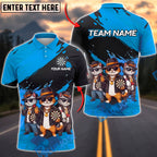 BlueJose Darts Gangster Cat Crew Personalized Name, Team Name Unisex Shirt (4 Colors)