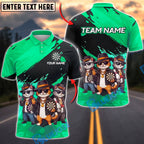 BlueJose Darts Gangster Cat Crew Personalized Name, Team Name Unisex Shirt (4 Colors)