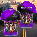 BlueJose Darts Gangster Cat Crew Personalized Name, Team Name Unisex Shirt (4 Colors)