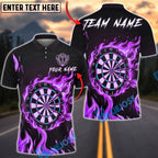 BlueJose Darts Neon Flame Dartboard Target Multicolor Options Personalized Name Shirt (4 Colors)