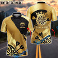 BlueJose Darts Crown Dartboard Champion Gold Edition Personalized Name, Team Name Unisex Shirt (6 Colors)