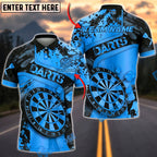 BlueJose Darts Gold Grunge Dartboard Graphic Personalized Name, Team Name Unisex Shirt (6 Colors)