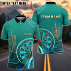 BlueJose Darts Neon Dartboard Modern Sports Personalized Name, Team Name Unisex Shirt (4 Colors)