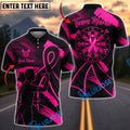 BlueJose Darts Breast Cancer Awareness Ribbon Dart Player Personalized Name Shirt