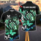 BlueJose Darts Butterfly Wing Dartboard Personalized Name, Team Name Unisex Shirt (4 Colors)