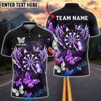 BlueJose Darts Butterfly Wing Dartboard Personalized Name, Team Name Unisex Shirt (4 Colors)