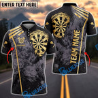 BlueJose Darts Grunge Dartboard Sports Design Personalized Name, Team Name Unisex Shirt (6 Colors)