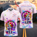 BlueJose Darts Angry Unicorn Neon Rainbow Personalized Name Shirt