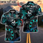BlueJose Darts Gothic Queen Mask Roulette Dark Art Personalized Name, Team Name Unisex Shirt (4 Colors)