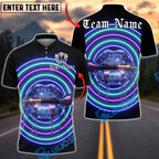 BlueJose Darts Neon Lips Ice Glow Personalized Name, Team Name Unisex Shirt (4 Colors)