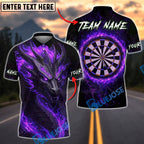 BlueJose Darts Dragon Fire Inferno Dartboard Personalized Name, Team Name Unisex Shirt (4 Colors)