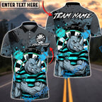 BlueJose Darts Rhino Splash Paint Multicolor Options Personalized Name Shirt (4 Colors)