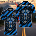 BlueJose Darts Tiger Black Stripes Multicolor Options Personalized Name Shirt (4 Colors)