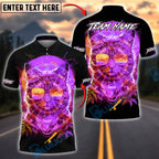 BlueJose Darts Neon Cat Cyberpunk Design Multicolor Options Personalized Name Shirt (4 Colors)