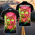 BlueJose Darts Neon Cat Cyberpunk Design Multicolor Options Personalized Name Shirt (4 Colors)