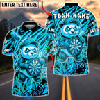 BlueJose Darts Panda Lightning Design Multicolor Options Personalized Name Shirt (4 Colors)