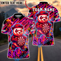 BlueJose Darts Panda Lightning Design Multicolor Options Personalized Name Shirt (4 Colors)