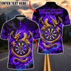 BlueJose Darts Golden Dragon Target Multicolor Options Personalized Name Shirt (6 Colors)