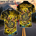 BlueJose Darts Golden Dragon Target Multicolor Options Personalized Name Shirt (6 Colors)