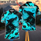 BlueJose Darts Black Fire Wolf Moon Target Personalized Name, Team Name Unisex Shirt (4 Colors)