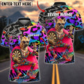 BlueJose Darts Funny Fashion Hyena Rainbow Leopard Personalized Name Shirt