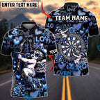 BlueJose Darts Cupid Valentine Heart Rose Design Personalized Name, Team Name Unisex Shirt (6 Colors)