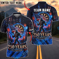 BlueJose Darts Bigfoot American Flag Freedom Design Personalized Name Shirt