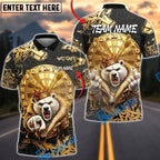 BlueJose Darts Polar Bear King Crown Dartboard Graffiti Multicolor Options Personalized Name Shirt (4 Colors)