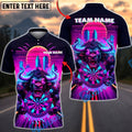 BlueJose Darts Furious Bull Board Neon Retro City Personalized Name Shirt