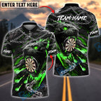 BlueJose Darts Dark Pitbull Beast Dartboard Personalized Name, Team Name Shirt (6 Colors)