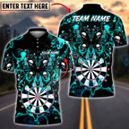 BlueJose Darts Gothic Skull Butterfly Dartboard Multicolor Options Personalized Name Shirt (4 Colors)