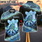 BlueJose Darts Leopard High Heels Glam Design Multicolor Options Personalized Name Shirt (6 Colors)