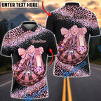 BlueJose Darts Leopard High Heels Glam Design Multicolor Options Personalized Name Shirt (6 Colors)