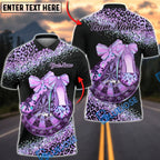 BlueJose Darts Leopard High Heels Glam Design Multicolor Options Personalized Name Shirt (6 Colors)