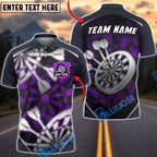 BlueJose Darts Blur Abstract Grunge Dartboard Splash Personalized Name, Team Name Unisex Shirt (4 Colors)
