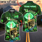 BlueJose Darts Neon Love Party Design Multicolor Options Personalized Name Shirt (4 Colors)