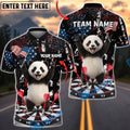 BlueJose Darts Patriotic Cute Panda Dartboard Fireworks American Flag Personalized Name Shirt