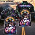 BlueJose Darts Funny Unicorn Rainbow Splash Personalized Name Shirt
