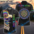 BlueJose Darts Eagle Warrior Skull Aztec Sun Stone Personalized Name Shirt