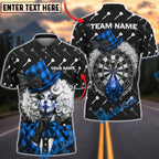 BlueJose Darts Gothic Sexy Clown Girl Plaid Pattern Personalized Name, Team Name Unisex Shirt (4 Colors)