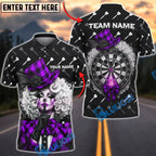 BlueJose Darts Gothic Sexy Clown Girl Plaid Pattern Personalized Name, Team Name Unisex Shirt (4 Colors)