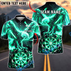 BlueJose Darts Eagle Neon Fierce Wings Dartboard Personalized Name, Team Name Unisex Shirt (4 Colors)