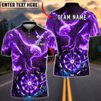 BlueJose Darts Eagle Neon Fierce Wings Dartboard Personalized Name, Team Name Unisex Shirt (4 Colors)